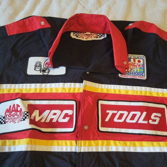 Vintage Mac Tools Mens Collar Shirt  M  Mechanic Racing - Picture 2 of 14